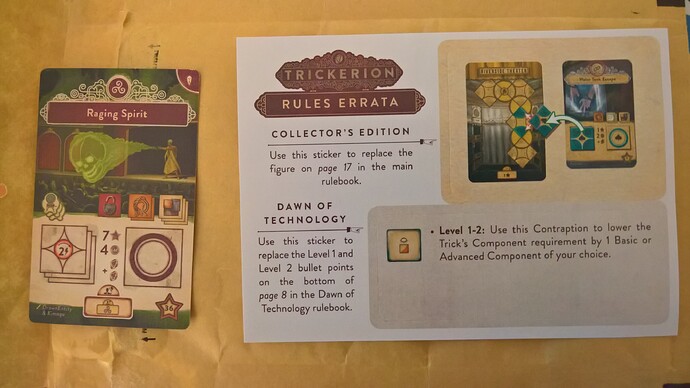 Errata Trickerion