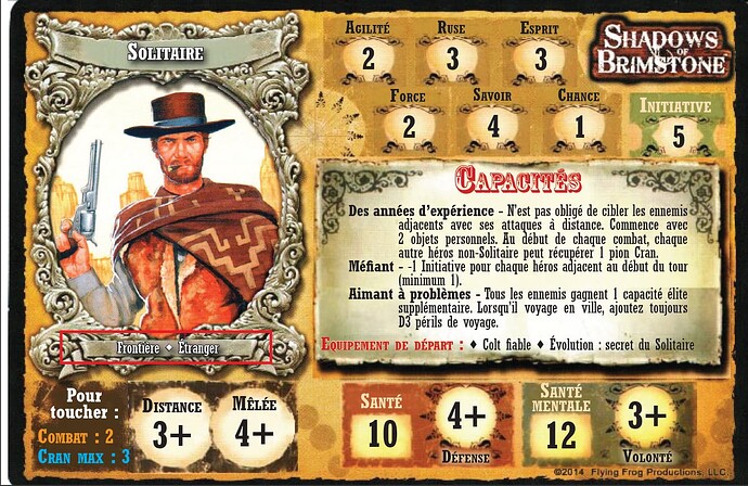 401 Héros du Far west - Solitaire manque (Voyageur)