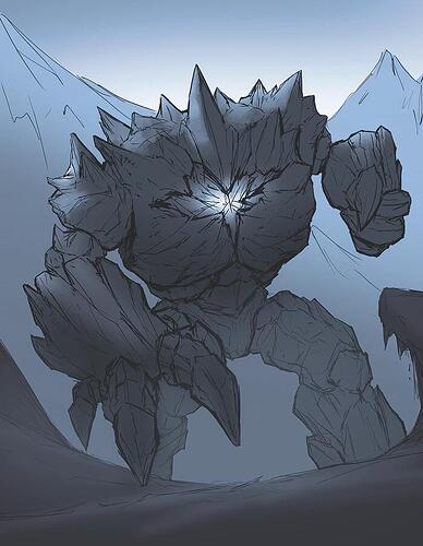 AracKhan Wars Ice Protector Artwork Sketch