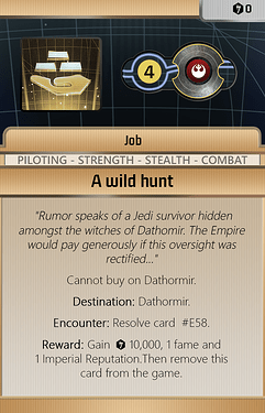 Jobs deck -Dathomir A wild Hunt