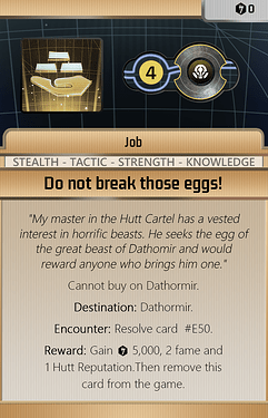 Jobs deck -Dathomir Do not break those eggs