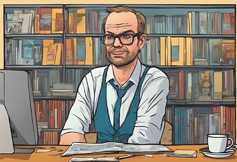 design manager with glasses