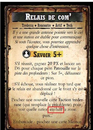 Carte rencontre trederran (envahit)