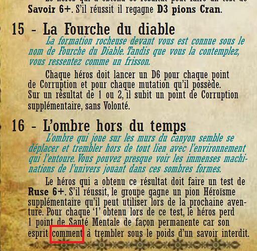 Périls de voyage (commence)