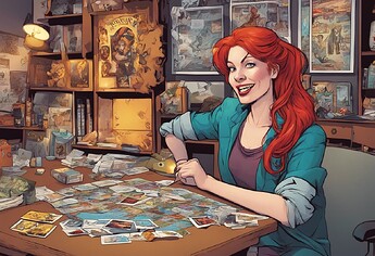 redhead woman board game marketing manager