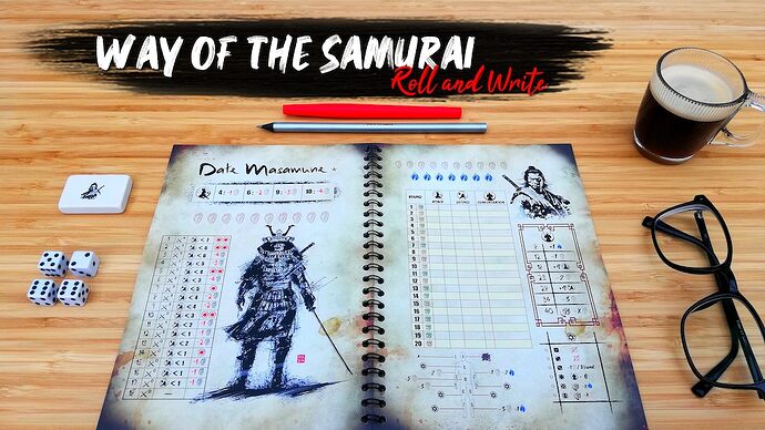 The Way of the Samurai Roll and Write - par Alone Editions