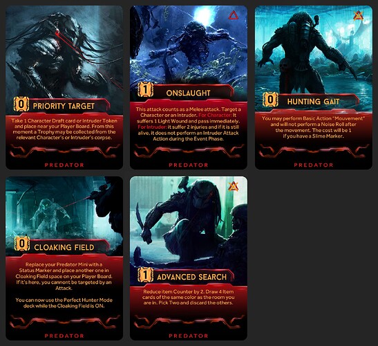 TEST Predator Action Cards