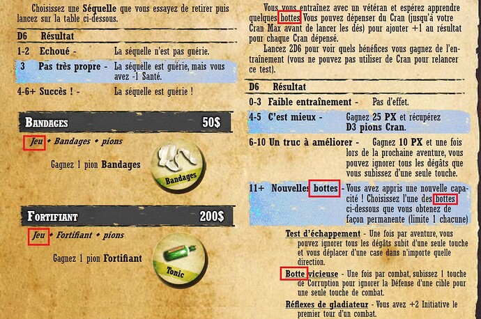 Arène de Gladiateurs (Équipement) 2x (bottes - Astuces, prises)