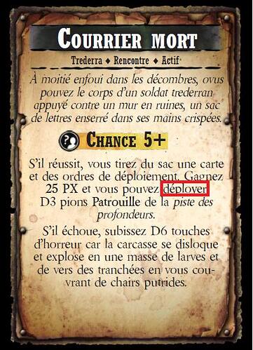 Carte rencontre trederran (défausser)
