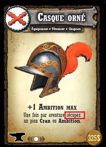 Carte équipement de départ (récupérez)