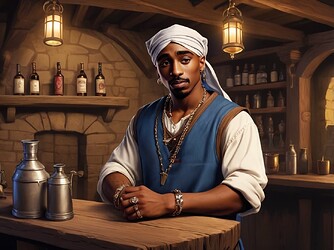 Default_tupac_shakur_as_a_medieval_bartender_in_a_medieval_inn_0