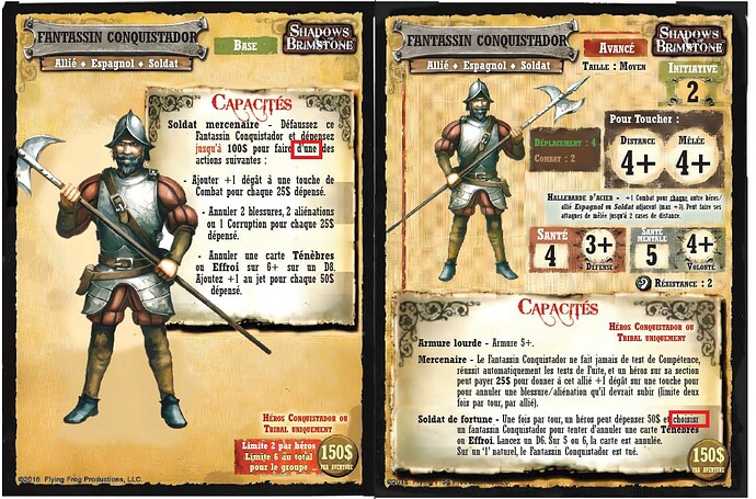 Allié Fantassin (l'une) (choisir)