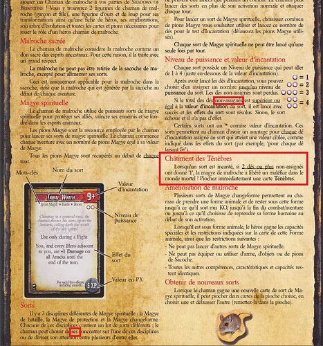 Chaman de Malroche (se) (assignés) (obtiennent un double (deux 1, deux 4 etc.)