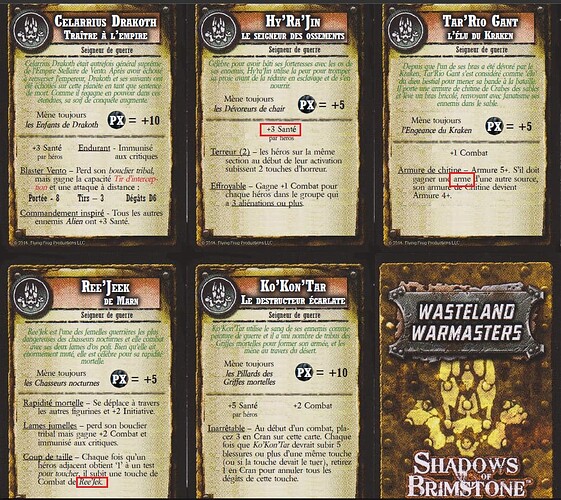 Cartes Seigneur de Guerre (+2 Santé) (armure) (Ree'Jeek)