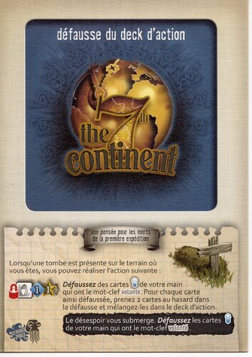 7th Continent - Défausse deck Action - Verso