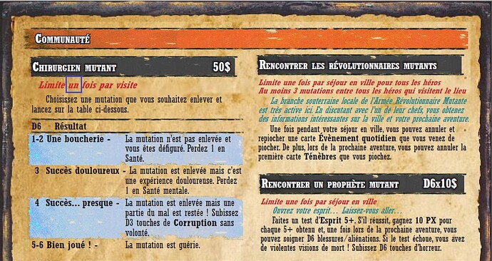 Quartier Mutant (une)
