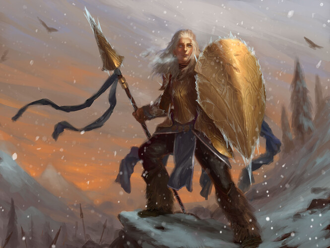 AW Artwork Blue Creature Shield of Dawn