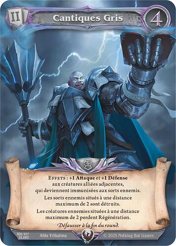 AW S1 E2 Prologue Card Faction 058 Fr Cantiques Gris Full Art RGB