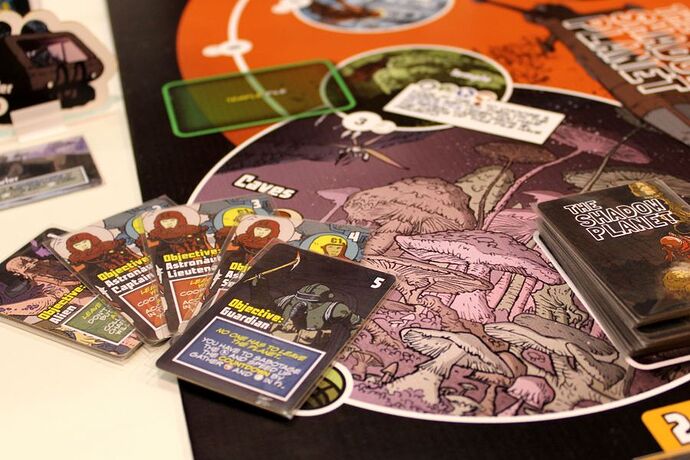 All the game components use art from the comic.
