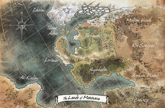 Carte officielle de Mennara