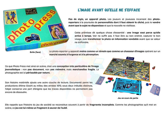 Photo press - il gioco del reporter 1974 - Jérémy