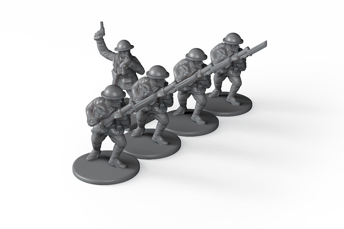 As a stretch goal, we'll add British and German special personnel figures such as the Officer shown here.