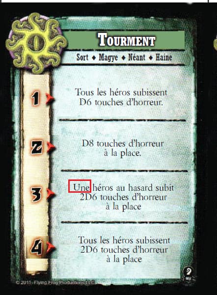 Carte sort du Sorcier du néant (un)