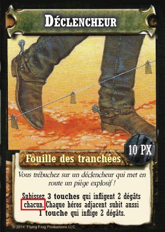 Carte Fouille des tranchées (chacune)